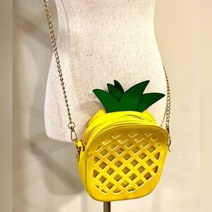 Cute Pineapple Fruit Shaped Shoulder / Crossbody Purse / Bag  - Faux Leather